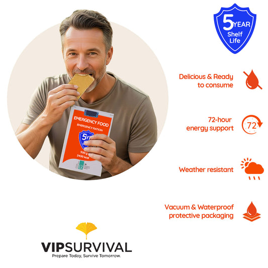 Emergency Food Pack (5x500gr),5-Year Shelf Life for Disaster Preparedness