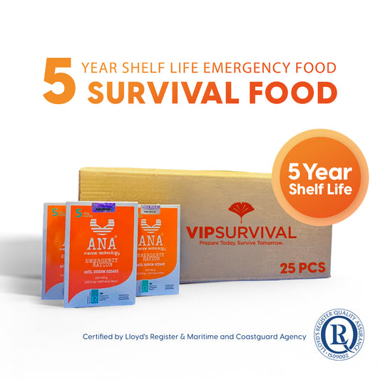 Emergency Food Pack (25x500gr),5-Year Shelf Life for Disaster Preparedness