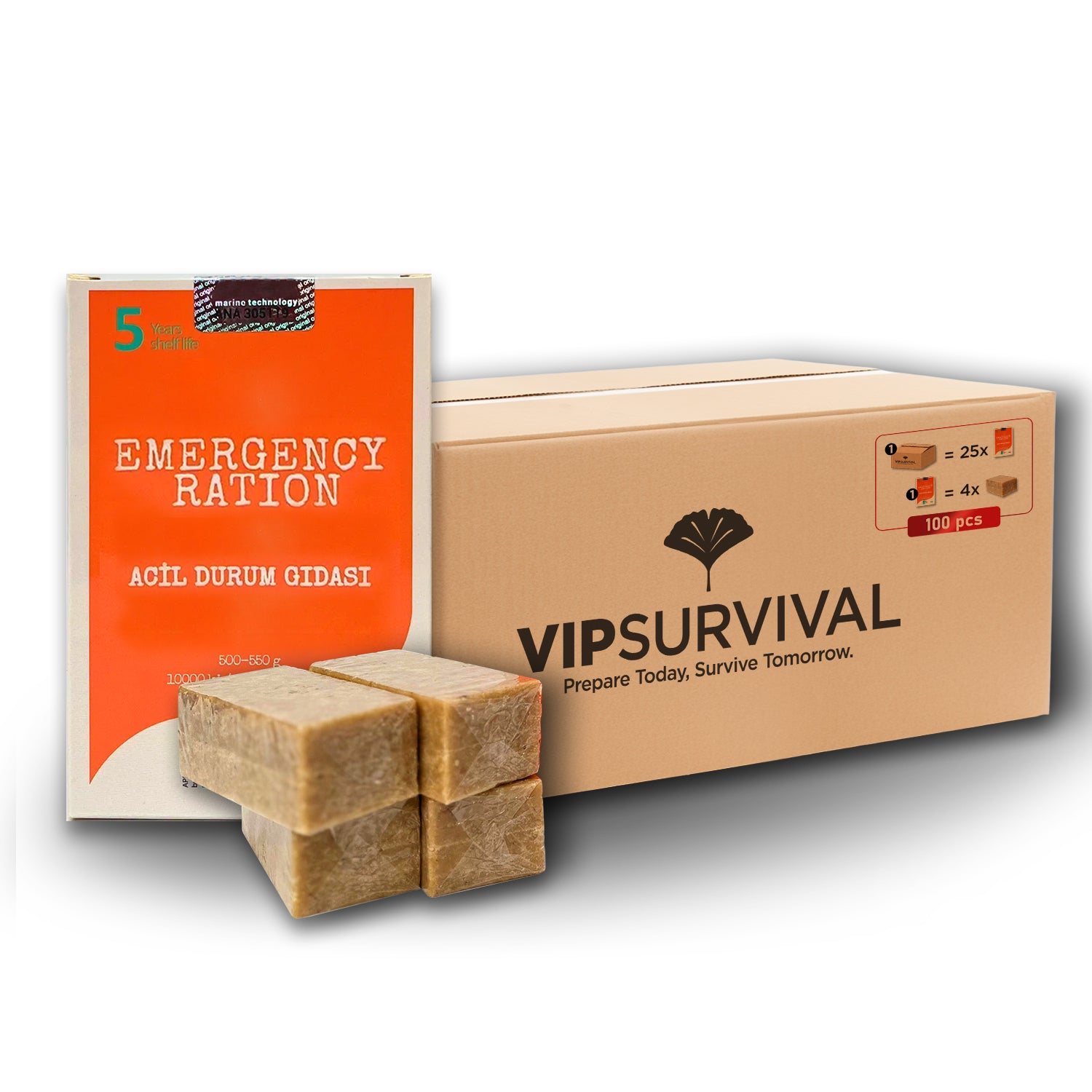 Emergency Food Pack (25x500gr),5-Year Shelf Life for Disaster Prepared ...