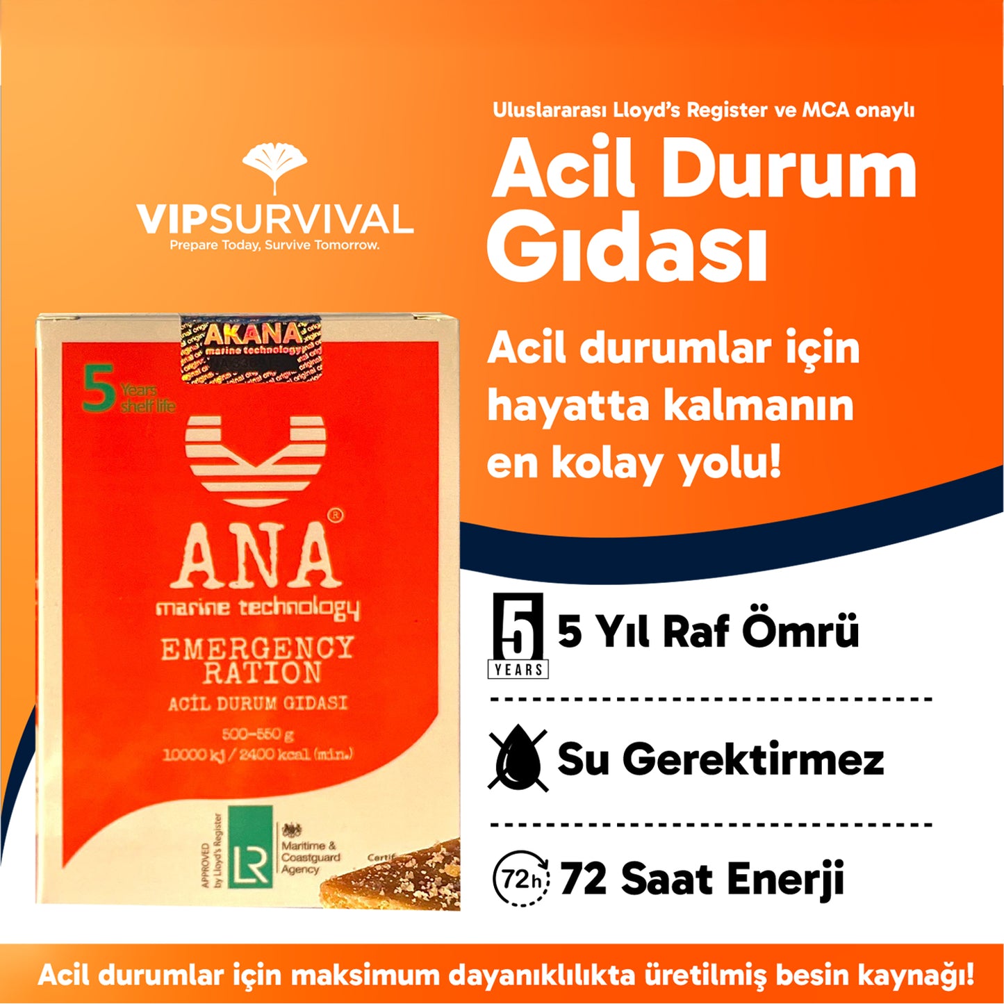Emergency Food Pack (25x500gr),5-Year Shelf Life for Disaster Preparedness